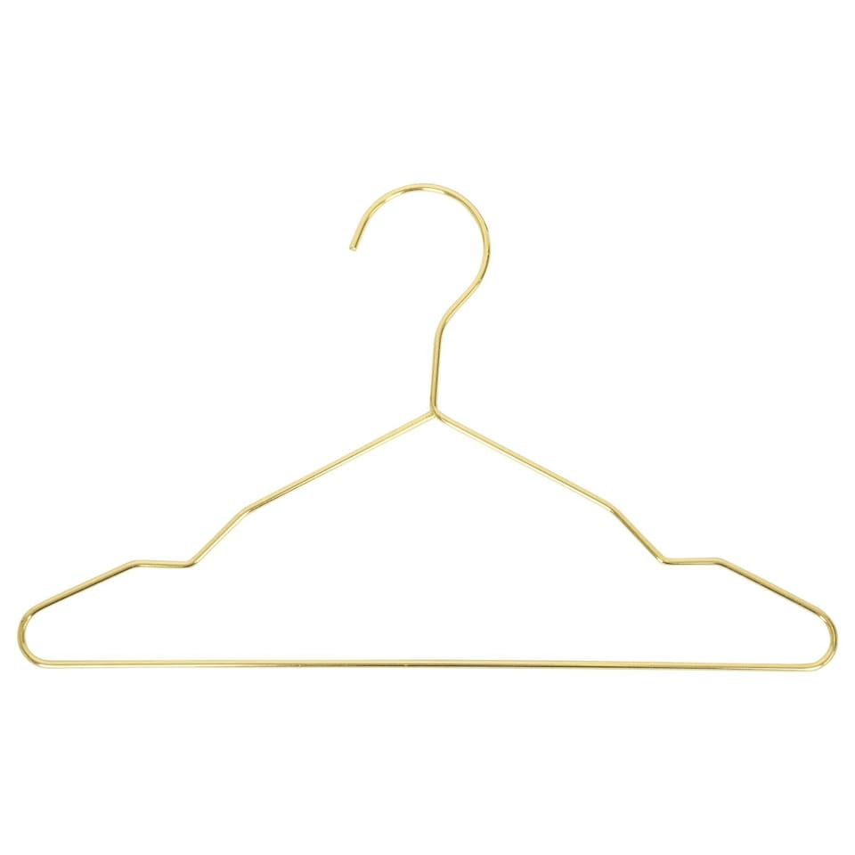 image 1 of Harbour Housewares Metal Children's Clothes Hangers - Gold - Pack of 10
