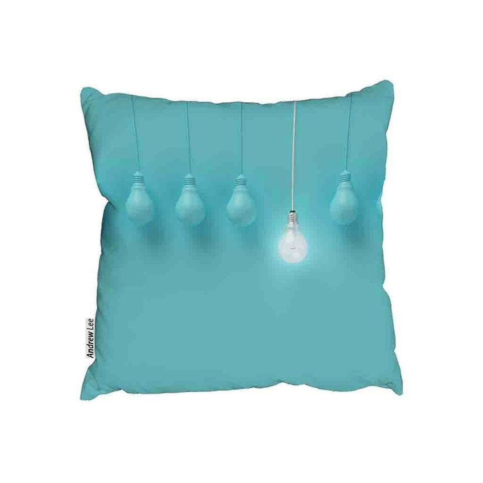 image 1 of Blue Bulbs Cushion