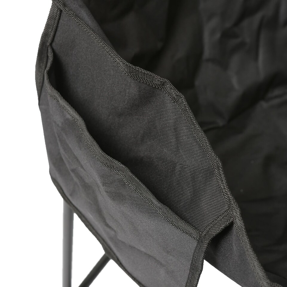 image 1 of Harbour Housewares Premium Folding Camping Chair with Pockets & Carry Bag - Black | Black | Black