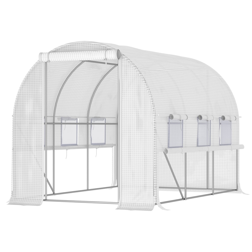 image 1 of Outsunny 3 x 2 x 2m Polytunnel Green House w UV-resistant PE Cover, Green