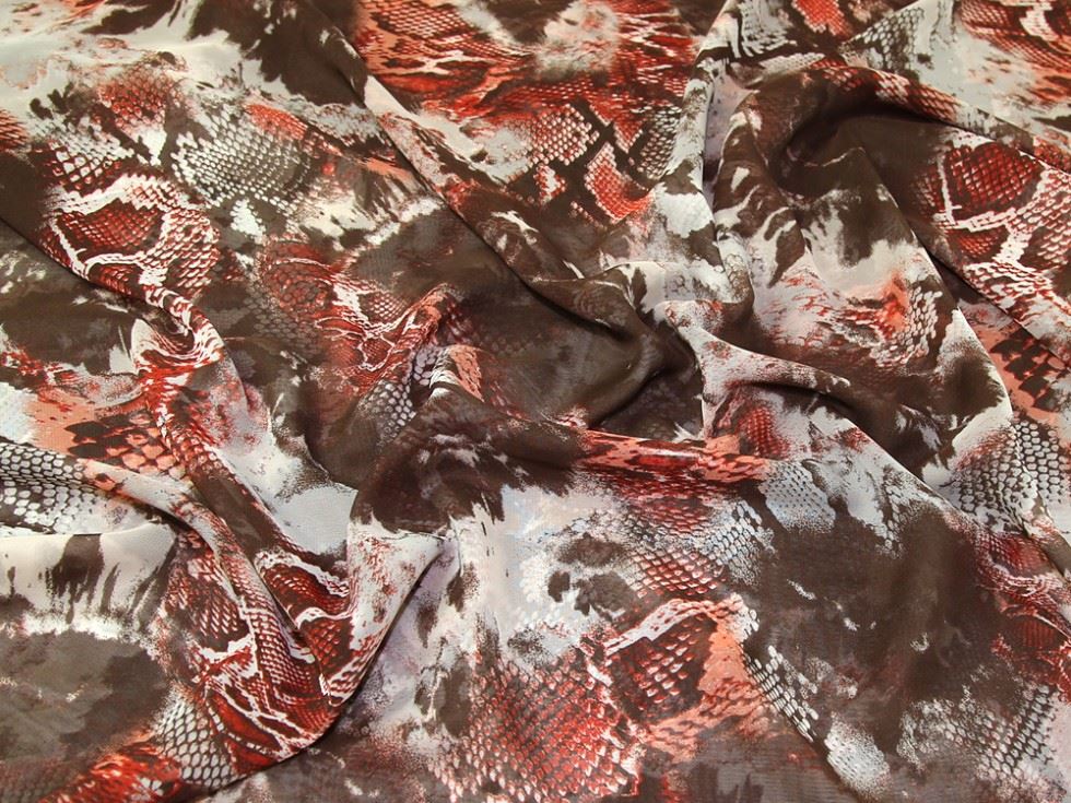 Lady McElroy Brown Sheer Chiffon Dressmaking Fabric, 140cm / 55" Wide - per metre