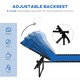 image 3 of Outsunny Foldable Sun Lounger, Outdoor 4 Level Adjustable Backrest Reclining Chaise Chair, Steel Frame Recliner Chair for Camping, Hiking, Navy Blue