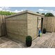 image 5 of 10 x 3 WINDOWLESS Garden Shed Pressure Treated T&G PENT Wooden Garden Shed + Single Door (10' x 3' / 10ft x 3ft) (10x3)