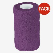 Shires Horses Cohesive Bandages (Pack of 12) - Purple - 2m x 10cm