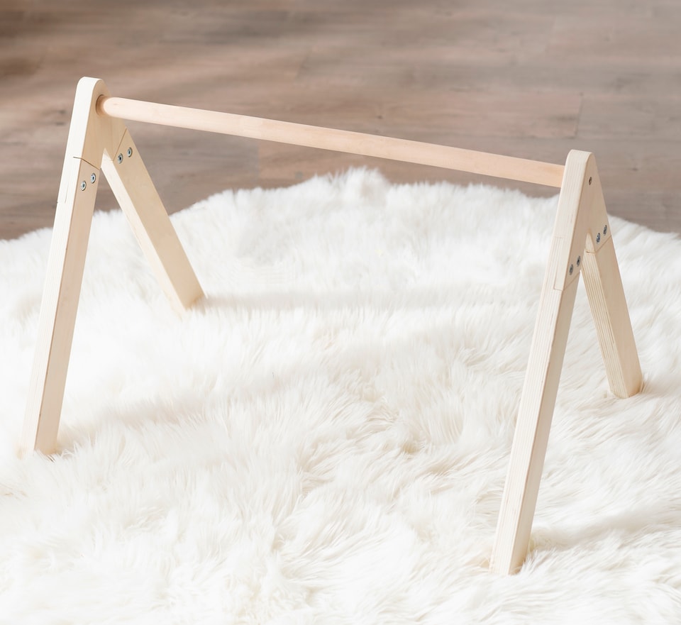 image 1 of Wooden Activity Gym for Newborn Baby