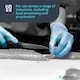 image 5 of Unigloves Unicare Blue Vinyl Box of 100 Gloves
