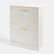 image 5 of OHS Ribbed 2-Drawer Shoe Cabinet Flip Down Hallway Storage Unit