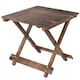 image 1 of Outsunny Wooden Folding Garden Table, Folding Side Table | Brown | Carbonised finish | 43 x 40 x 40 cm