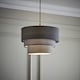 image 2 of ValueLights Aztec 3 Tier Charcoal Fabric Ceiling Light Shade | Grey