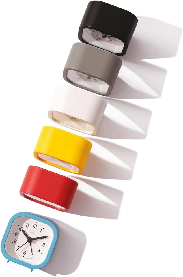 image 1 of Acctim Robyn Mini Bedside Alarm Clock | Grey | Grey