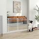 image 7 of PawHut Dog Gate Wide Stair Gate w/ Door Pressure Fit, 75-145W cm, White