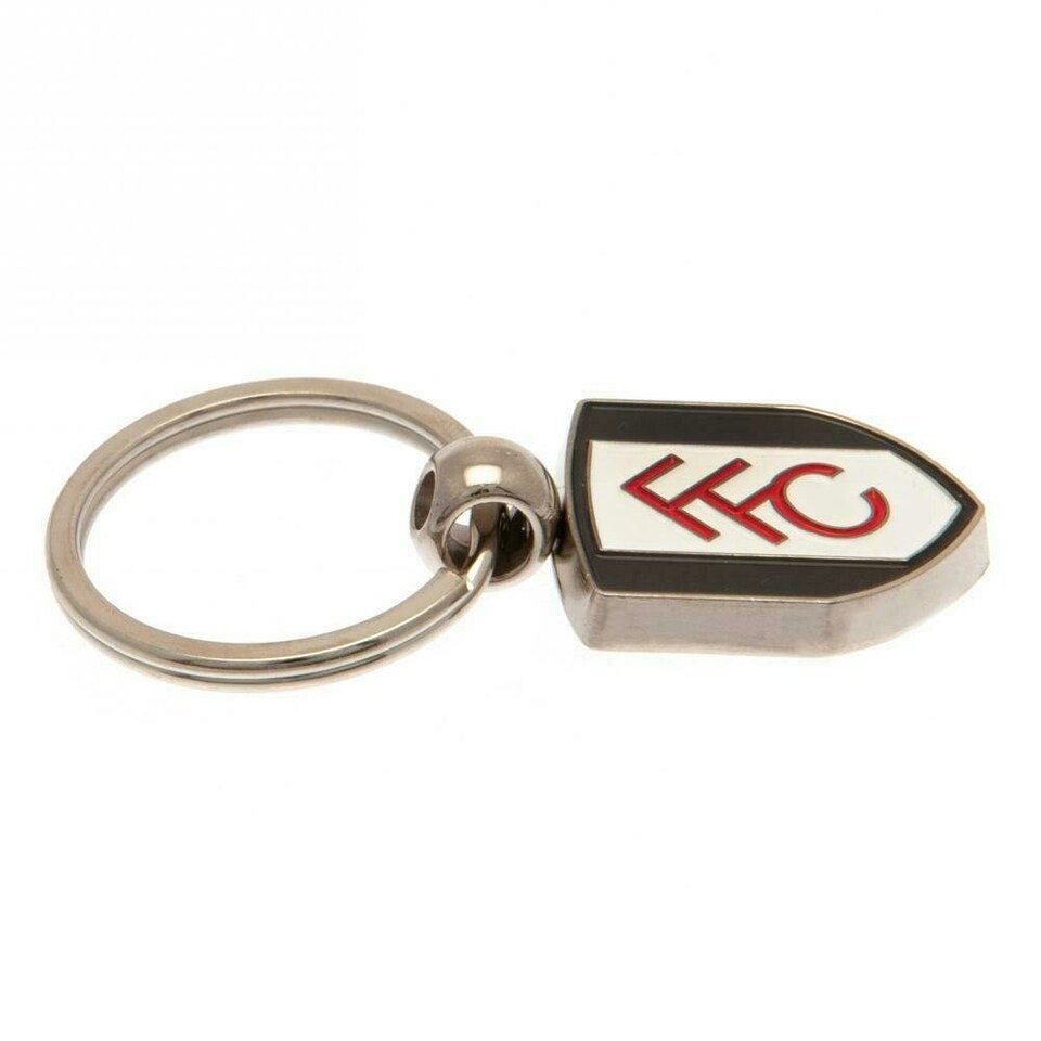 image 1 of Fulham FC Crest Keyring - Black/White/Red - One Size