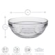 image 3 of Duralex Lys Stacking Glass Cooking / Ingredients / Food Bowl - 9cm Clear