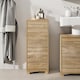 image 2 of VonHaus Chester Bathroom Storage Cabinet in Oak Effect