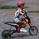 image 2 of HOMCOM 24V Kids Electric Motorbike with Twist Grip Throttle, Music, Horn - Red