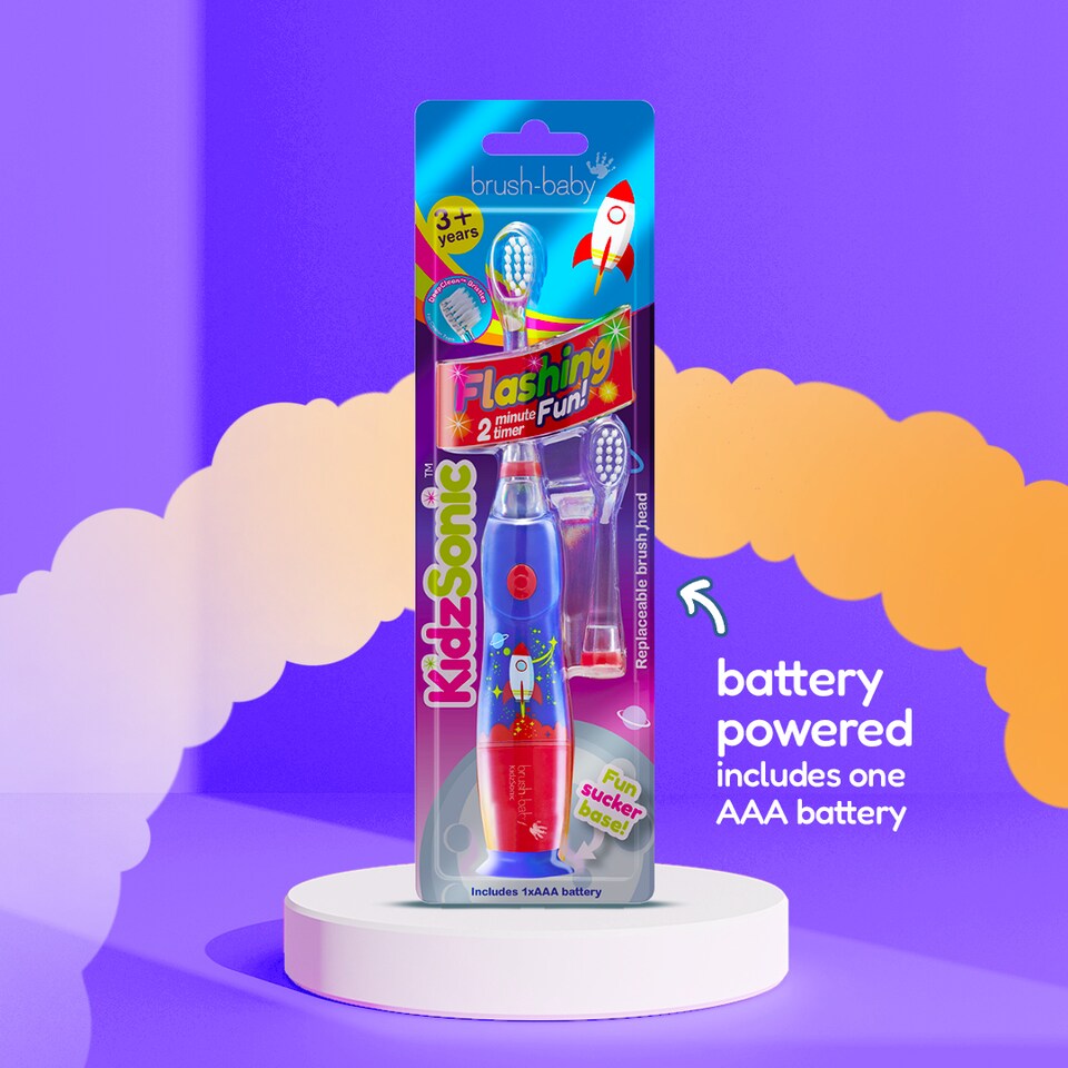 image 1 of Brush Baby Rocket KidzSonic Kids Electric Toothbrush