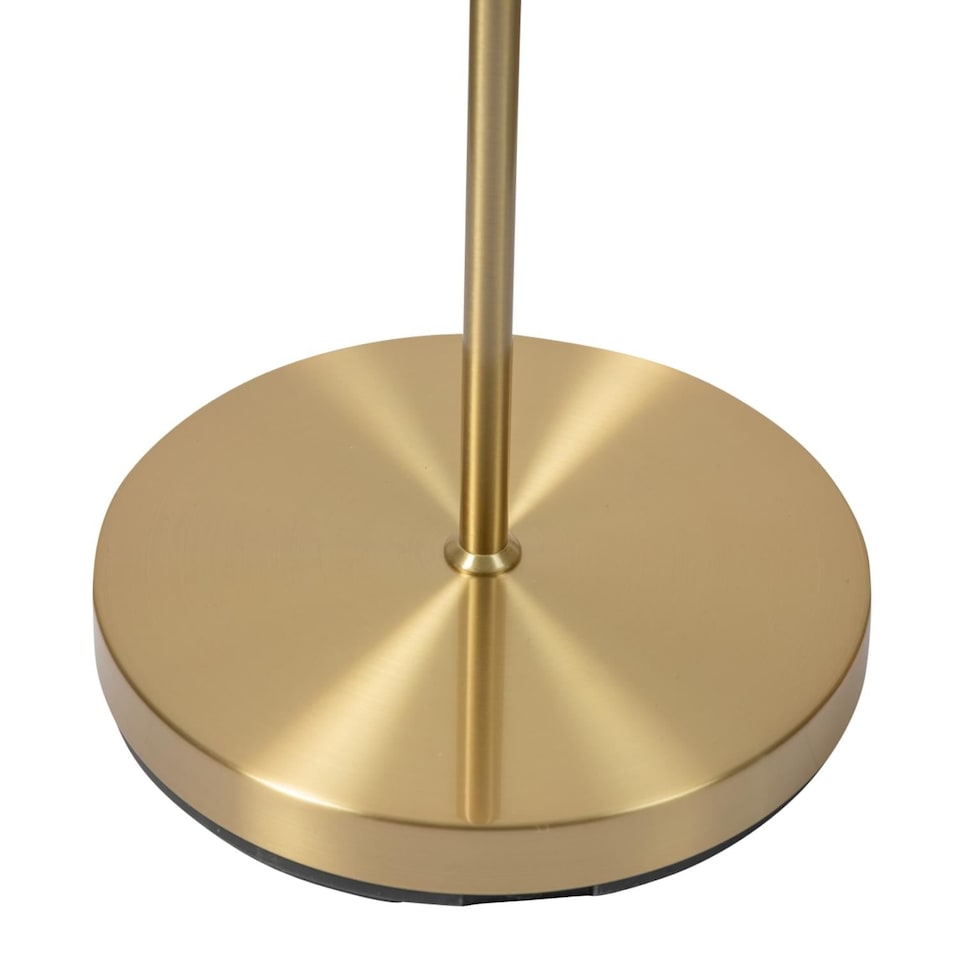 image 1 of Satin Brass Floor Lamp with Opal Globe Shades | Bronze | Small | 1