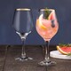 image 4 of Amber Gold Rimmed Wine Glass Drinking Glasses Sets Gift 460/365/295ml | Clear | Clear | Set of 6 460ml