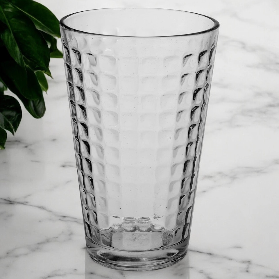 image 1 of 300ml Drinking Glasses Sets Glassware Cup Patterned Water Juice Cocktail Tumbler | Clear | Clear | Set of 12 Berlin