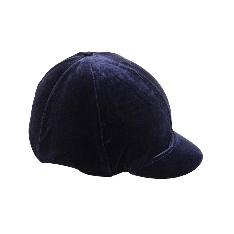 image 1 of Shires Velveteen Hat Cover - Navy - 58cm - 62cm | Blue | 58-62cm
