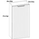 image 5 of Bathroom Vanity Unit 400mm Ribbed Textured Black Modern Wall Hung Floating Cloakroom Cabinet - Adel