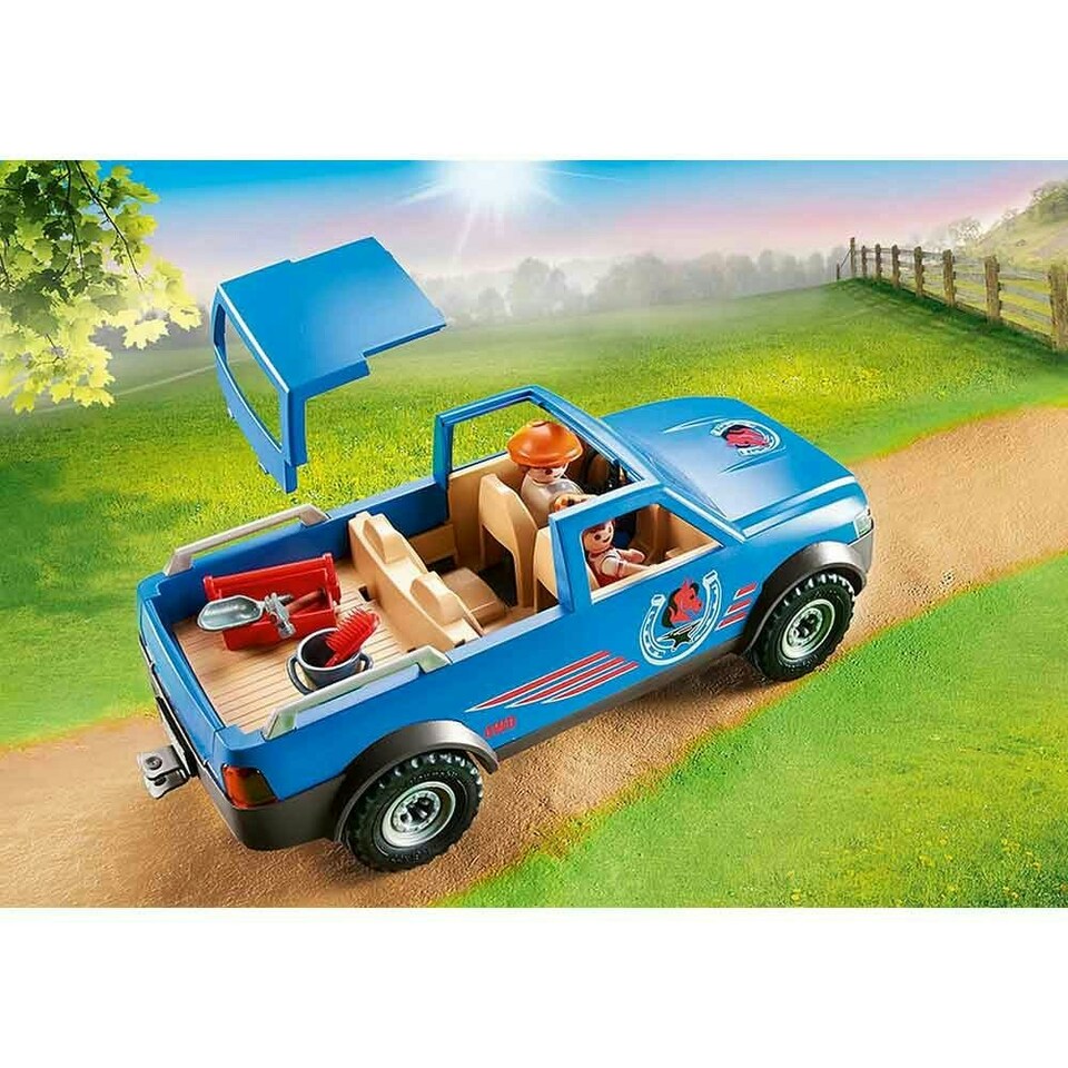 image 1 of Playmobil Country Mobile Farrier Playset with Toy Pickup 51 pcs Ages 4-10
