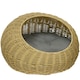 image 1 of PawHut Wicker Cat House with Washable Cushion for Indoor Cats, Light Brown
