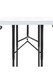 image 6 of Living and Home Outdoor Foldable Picnic Table Bench Set with Parasol Hole, Black | White | 74cm H x 180cm W x 160cm D