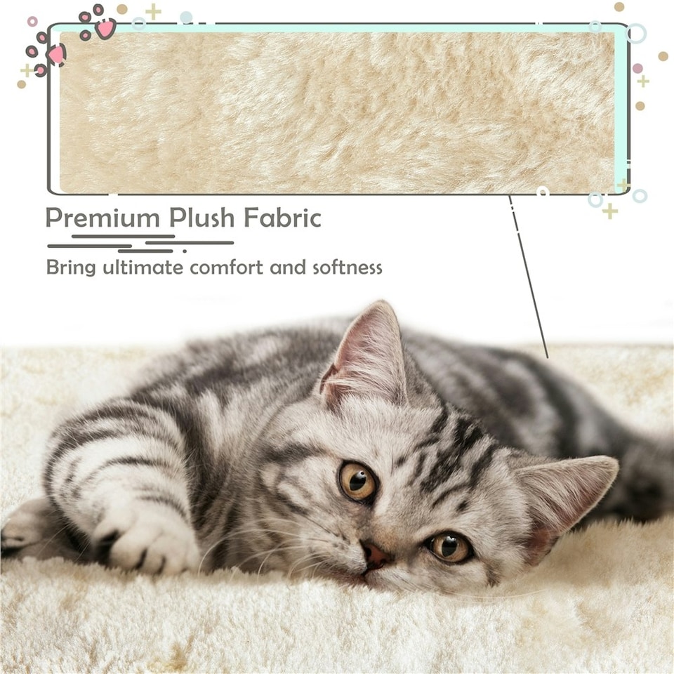 image 1 of Yaheetech 4-Level Cat Tree Condo with Perch Beige