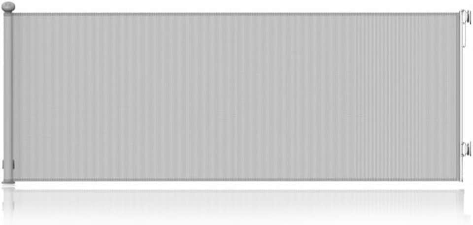 image 1 of S&D Retractable Baby Gate, Extra Wide up to 250cm, Foldable Stair Safety Barrier for Babies, Pets & Dogs, Extendable Gate ( Grey)