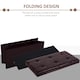 image 6 of HOMCOM Folding Faux Leather Storage Cube Ottoman Bench Seat PU Rectangular Footrest Stool Box Brown | Brown | 1
