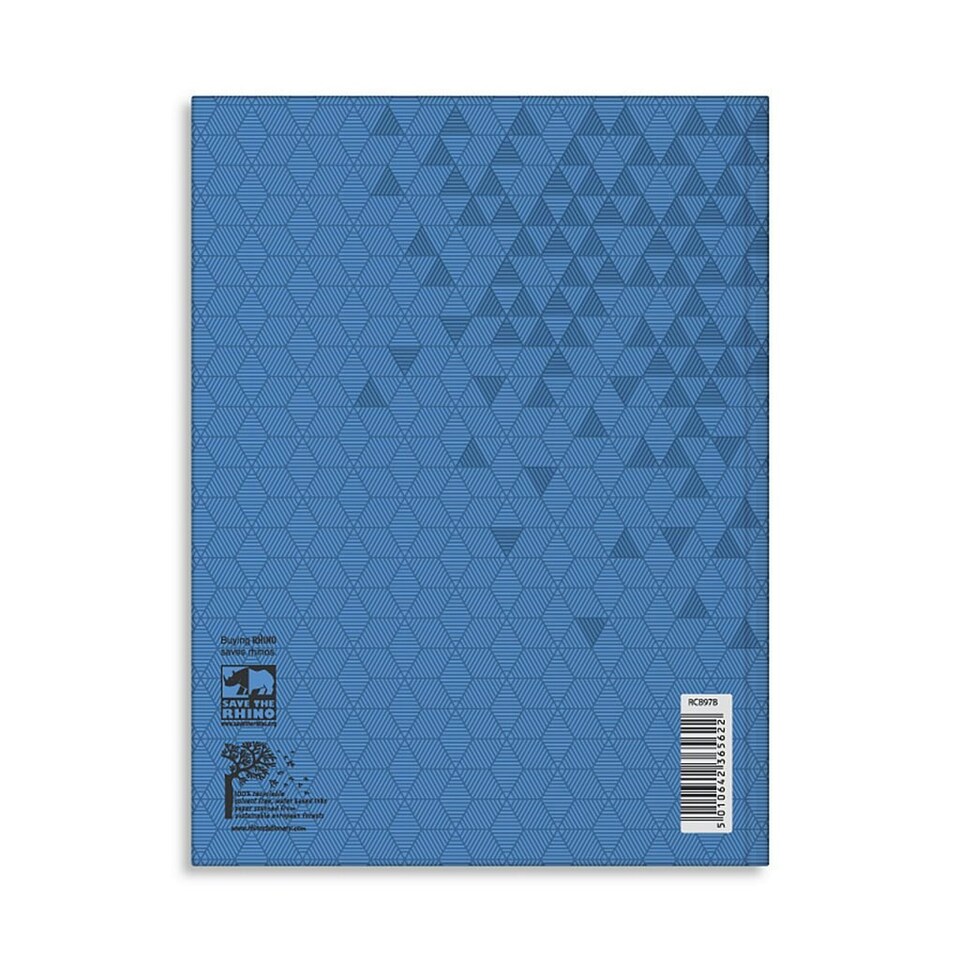 image 1 of Rhino A5 192 Page Blue 8mm Lined Casebound Book