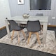 image 5 of Dining Table and 4 Chairs Stone Grey Effect Wood Table 4 Grey Plastic Tulip Chairs Dining Room