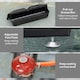 image 8 of Outsunny Portable Gas Plancha BBQ Grill with 3 Burners, Non-Stick Griddle, Lid