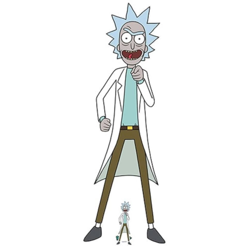 Scientist Rick Sanchez Rick and Morty Lifesize Cardboard Cutout 195cm