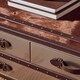 image 2 of Interiors By Premier Brown And White Genuine Cowhide Coffee Table,Rectangular Table With 3 Aluminium Plated Drawers,Center Table Brown