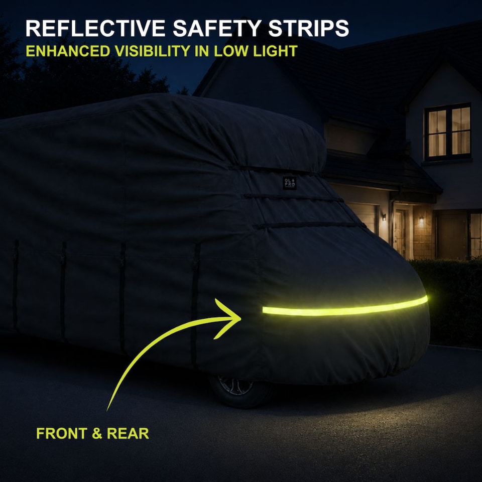 image 1 of 4 Ply Breathable Black Motorhome Cover