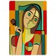 image 1 of Woman with chocolate in hand (Rug) Multi | M