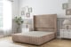 image 1 of Sloomy Camden Mink Naples Divan Bed Base 2 Drawers Foot-End With 54 Inch Wingback Headboard & 12 Inch Matching Footboard | Brown | Mink | King | 1