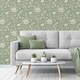 image 2 of Grandeco Marian Floral Wallpaper - Sage Green - One Size Green
