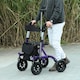 image 2 of HOMCOM Rollator Walker with Seat, Backrest, Bag, All-terrain Wheels
