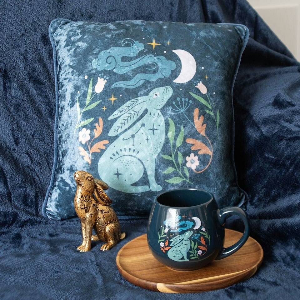 image 1 of Ceramic Midnight Hare Rounded Mug
