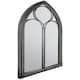 image 4 of New Black Somerley Chapel Arch Garden Mirror 112 x 61 CM Black