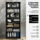 image 7 of COSTWAY Tall Bathroom Cabinet Floor Storage Cabinet Black
