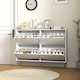 image 8 of HOMCOM Slim Shoe Storage Cabinet with 4 Flip Drawers for Hallway White