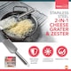 image 3 of Stainless Steel 2-in-1 Cheese Grater & Zester – Handheld Grater for Cheese, Chocolate, Ginger & Citrus, Durable Flat Kitchen Too