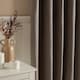 image 3 of OHS Woven Textured Blackout Eyelet Curtains - 90x90 inch | Brown | Mink