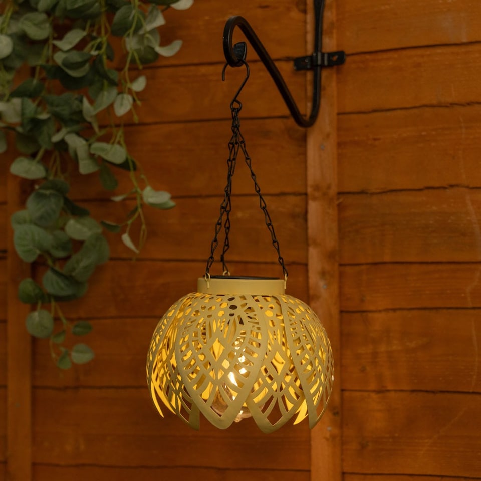 image 1 of ValueLights Artichoke Yellow Outdoor Solar Decorative Light | Yellow