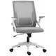 image 1 of Vinsetto Mesh Office Chair, Desk Chair with Lumbar Support, Flip-up Armrest, Swivel Wheels, Adjustable Height, Grey