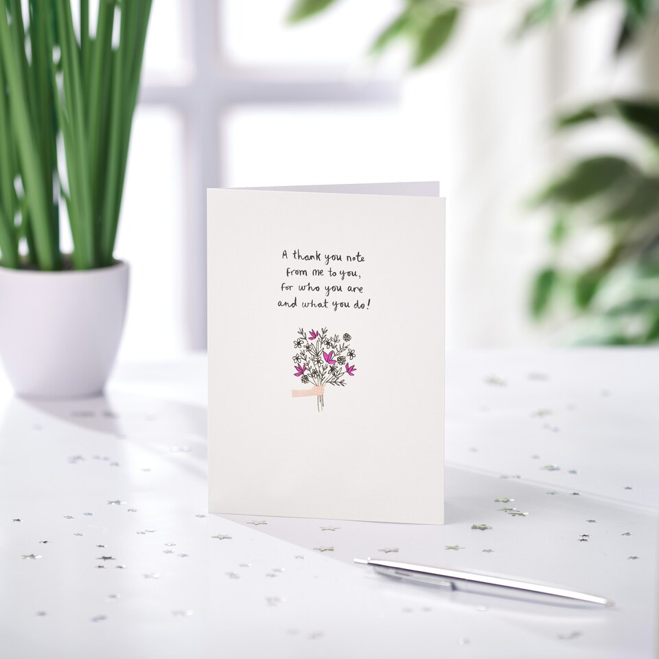image 1 of Thank You Card - Kindred Hand Bouquet